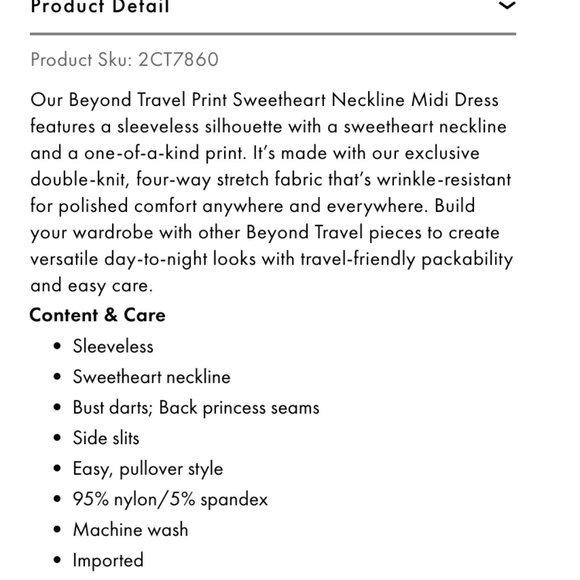 NWT Beyond Travel Print Sweetheart Neckline Midi Dress - Picture 4 of 7